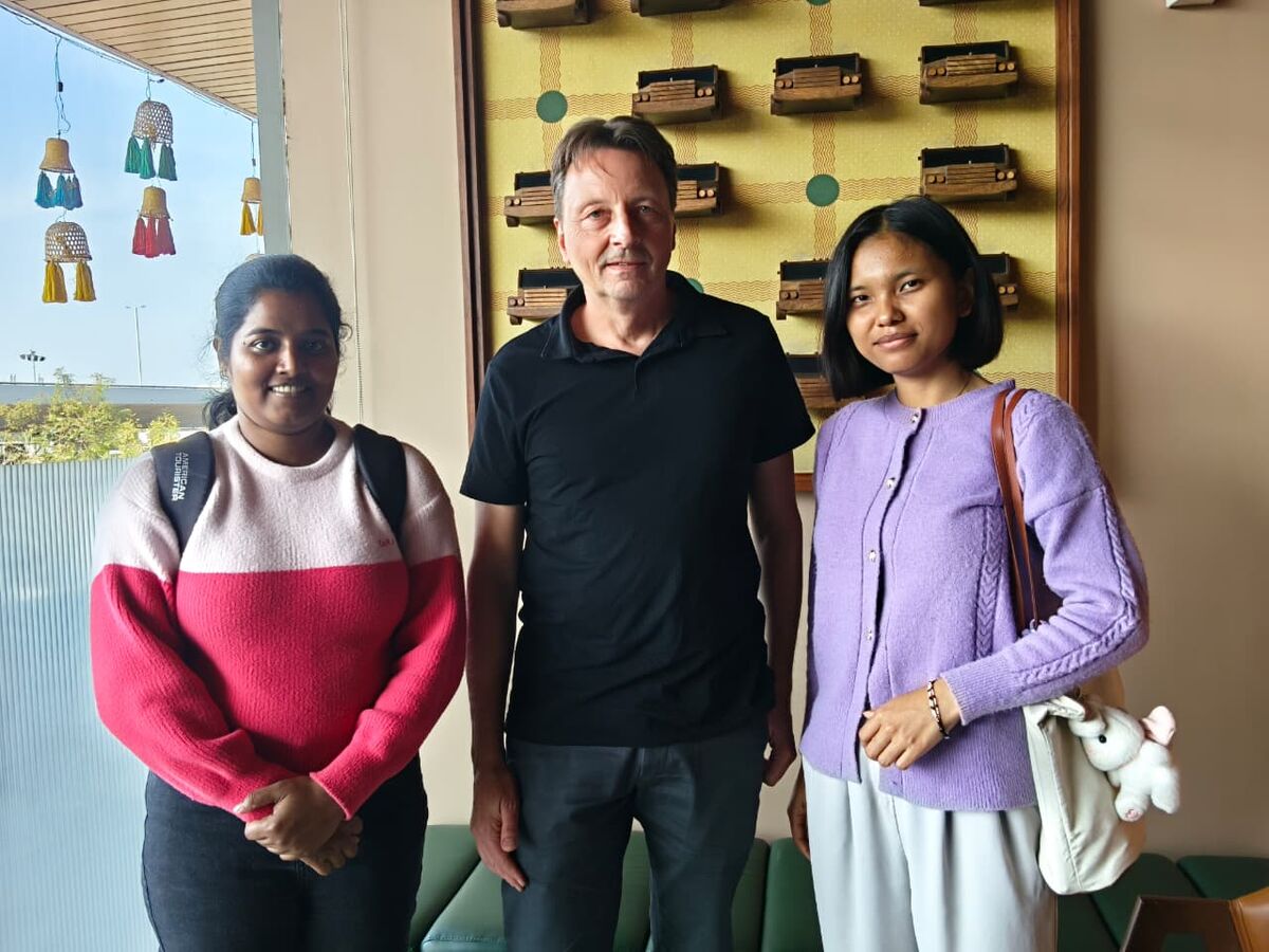 With colleagues