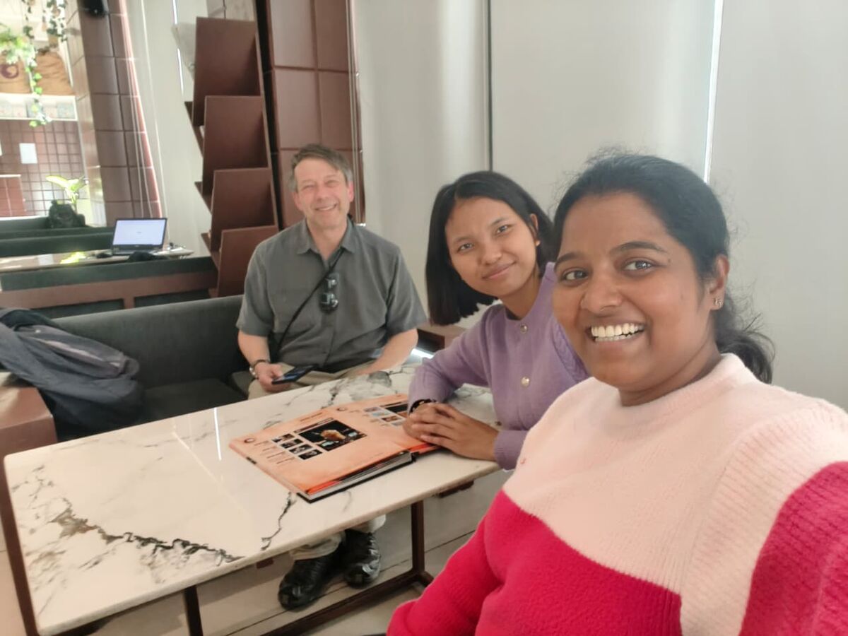 Research discussion with colleagues